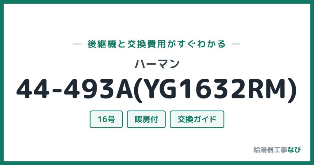 ハーマン 44-493A(YG1632RM)の後継機と交換費用ガイド