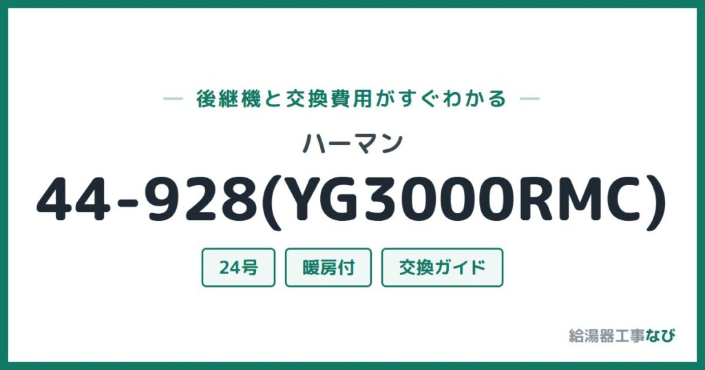 ハーマン 44-928(YG3000RMC)の後継機と交換費用ガイド