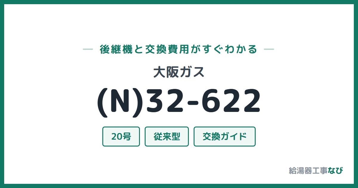 大阪ガス (N)32-622の後継機と交換費用ガイド