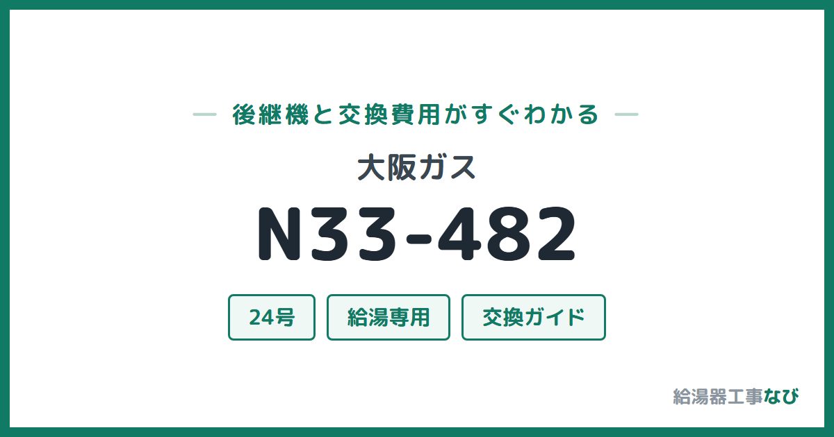 大阪ガス N33-482の後継機と交換費用ガイド