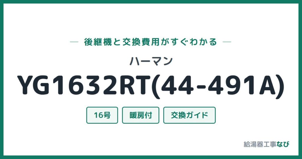 ハーマン YG1632RT(44-491A)の後継機と交換費用ガイド